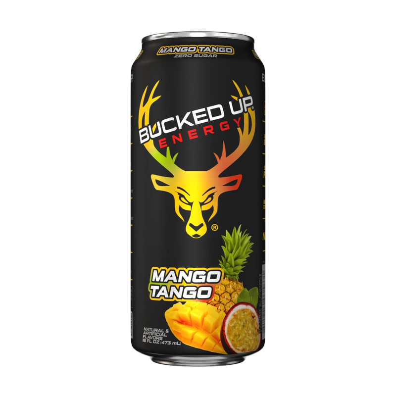 Bucked Up Energy 473ml (Boxed 12 Pack) Mango Tango
