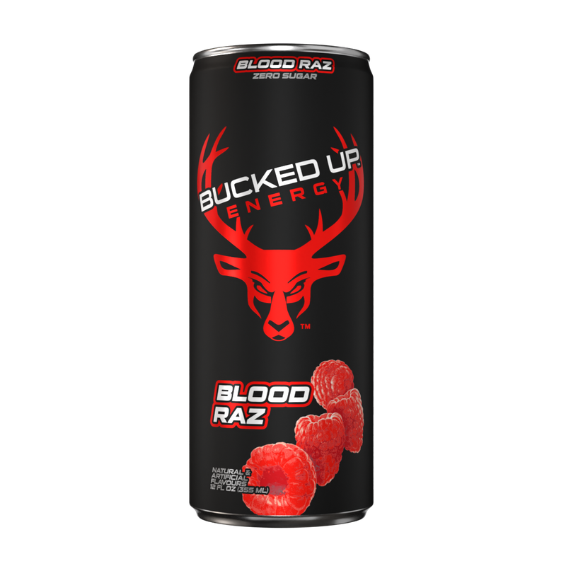 Bucked Up Energy 473ml (Boxed 12 Pack) Blood Raz