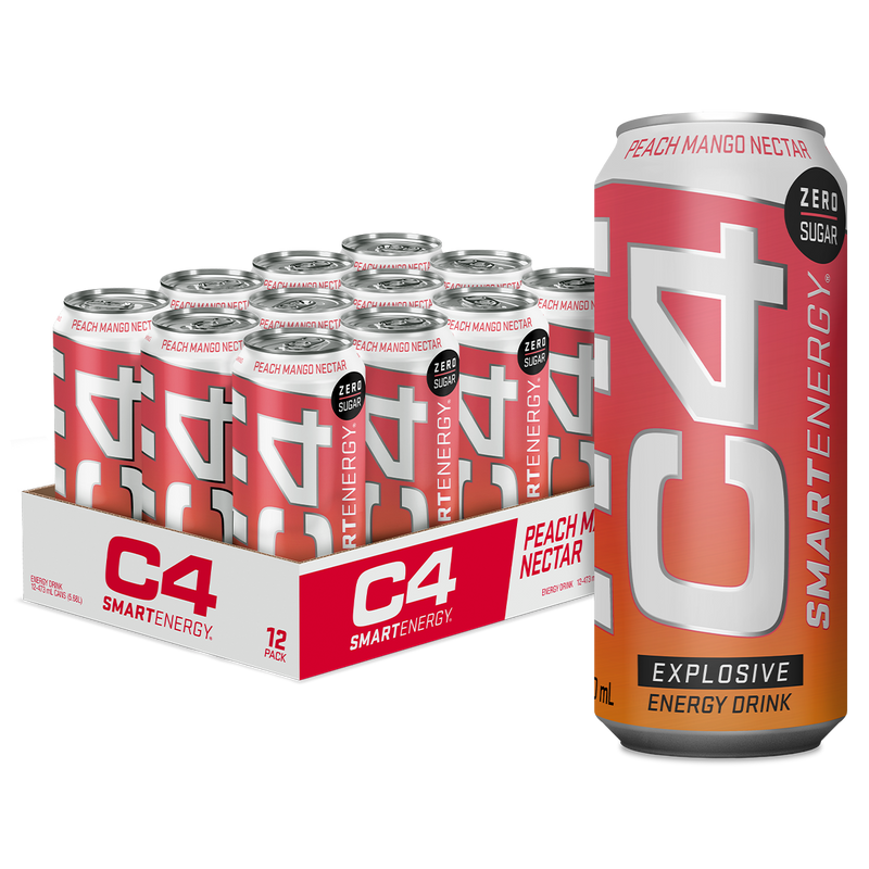 C4 Smart Energy RTD 473ml (Boxed 12 Pack) Peach Mango Nectar