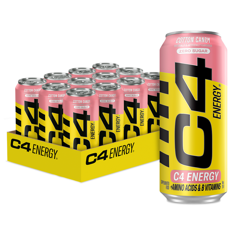 C4 RTD Carbonated 473ml (Boxed 12 Pack) Cotton Candy