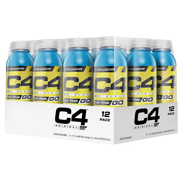 C4 On-The-Go RTD 355ml (Boxed 12 Pack) Icy Blue Razz