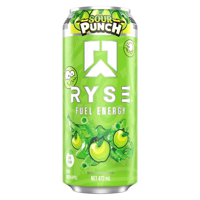 Ryse Fuel Energy RTD 473ml (Boxed 12 pack) Sour Punch Green Apple